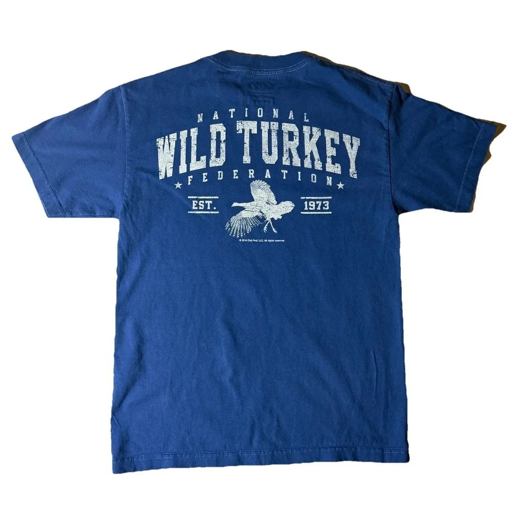 NWTF‎ National Wild Turkey Federation Hunting Tee Blue Mens  M VTG